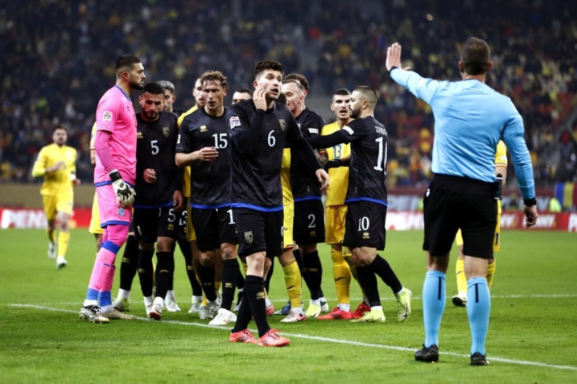 Igralci Kosova zapustili tekmo v Bukarešti pred zadnjim žvižgom