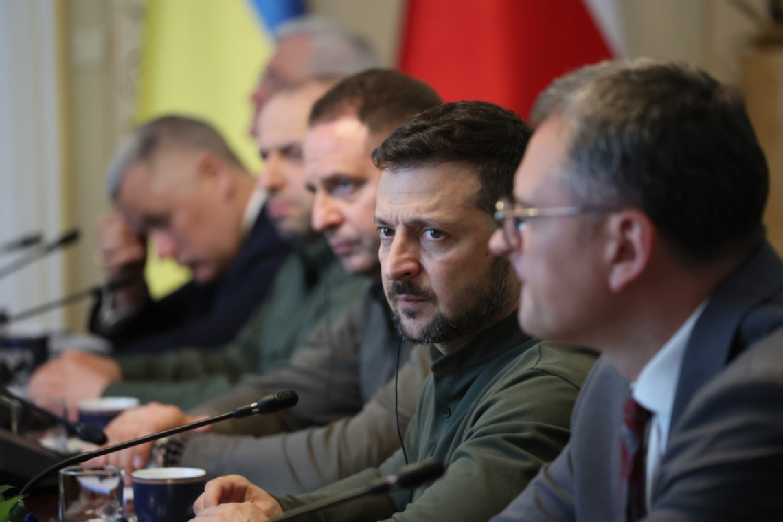 Zelenski v Berlinu vztrajal pri polnopravnem članstvu Ukrajine v EU